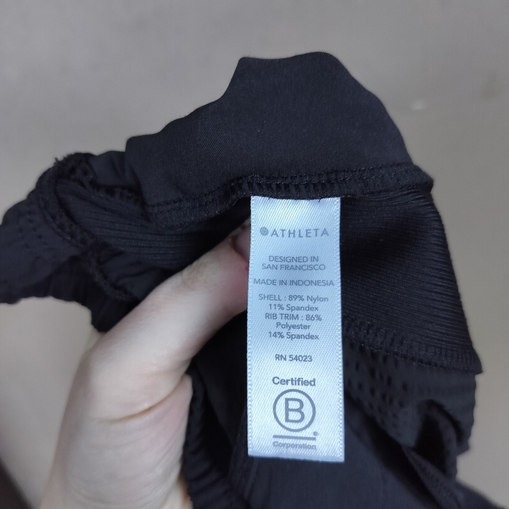 Athleta Brooklyn Textured Jogger Black Lightweight Athletic Pants - Picture 8 of 9